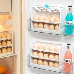 egg rack for kitchen counter, refrigerator storage rack, durable design for easy organization