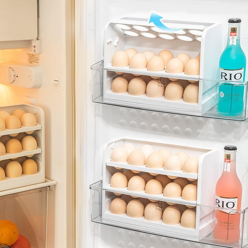 Egg Rack for Kitchen Counter, Refrigerator Storage Rack, Durable Design for Easy Organization