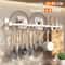 Wall Mounted Kitchen Hook Rack NoPunching Wall Hangers Rail Kitchen Utensils Rack Spoon Shovel Chop 1