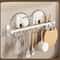 Wall Mounted Kitchen Hook Rack NoPunching Wall Hangers Rail Kitchen Utensils Rack Spoon Shovel Chop 5