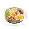 Food Storage Dried Fruit Snack Plate, Rotatable Storage Container, Snack and Vegetable Tray with Lid and Hand
