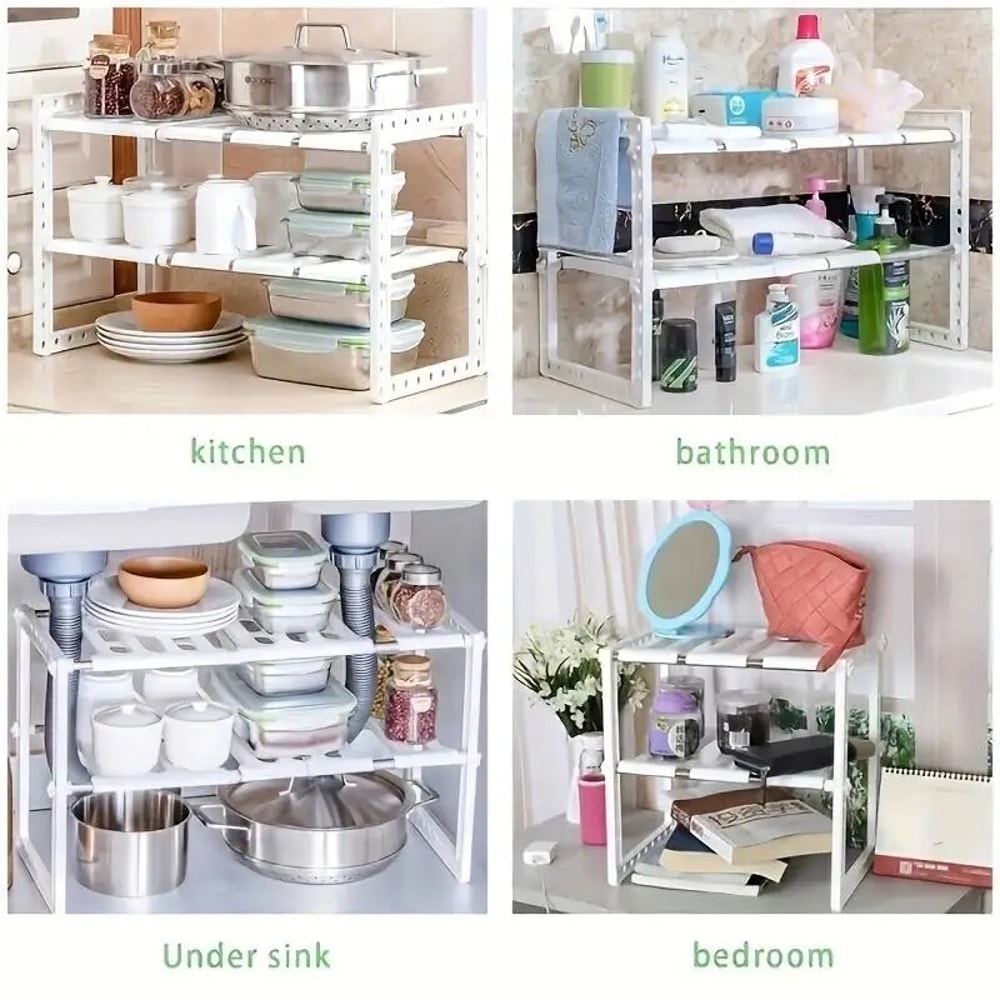 Cabinet Organizer Shelves Stack Able Kitchen Counter Shelves Pantry Organizer And Storage For Home 1