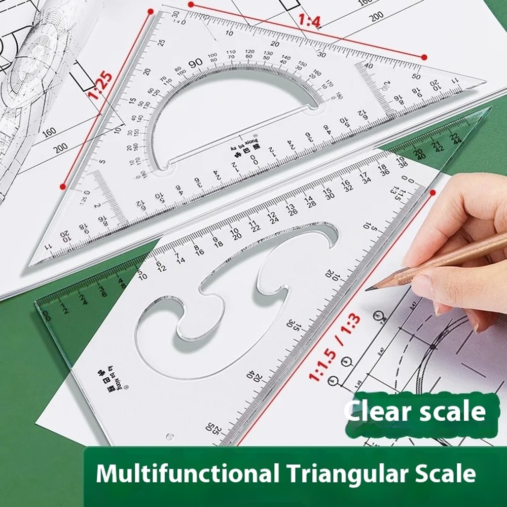 College Student Drawing Tool Set, Professional Construction Engineering Kit, Geometry Drawing Tools for School Projects