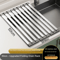 Stainless Steel Kitchen Sink Drain Rack, Fold able Telescopic Dish Rack, Space-Saving Drain Basket