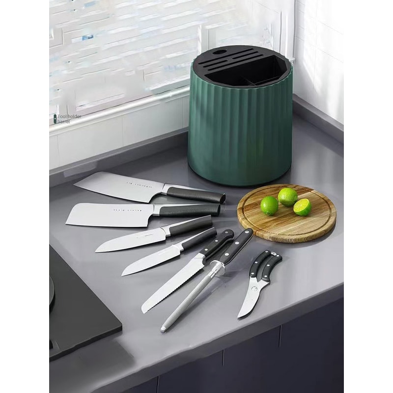 Rotation Knife Holder Stand Multifunctional Rotating Knives Stand Removable Chopsticks Cutlery Uten 0