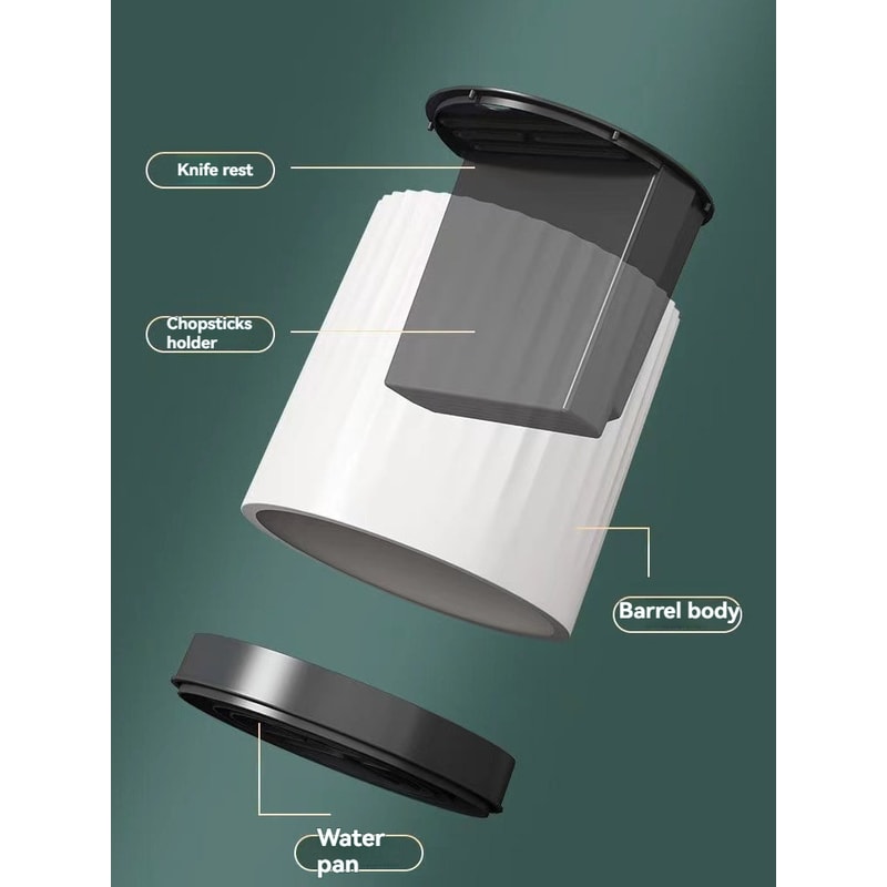 Rotation Knife Holder Stand Multifunctional Rotating Knives Stand Removable Chopsticks Cutlery Uten 2