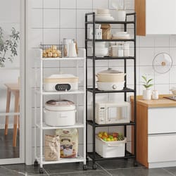 multi-layer kitchen rack floor to floor storage rack household microwave stove shelves multi scene tool pot rack kitchen
