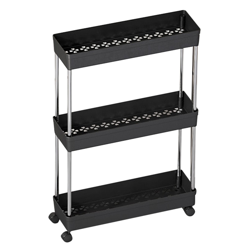MultiLayer Kitchen Rack Floor To Floor Storage Rack Household Microwave Stove Shelves Multi Scene T 8