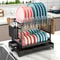 Dish Drying Rack For Kitchen Counter Stainless Steel Dish Drainer With Drainboard For Dishes Cups 0