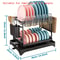 Dish Drying Rack For Kitchen Counter Stainless Steel Dish Drainer With Drainboard For Dishes Cups 6