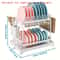 Dish Drying Rack For Kitchen Counter Stainless Steel Dish Drainer With Drainboard For Dishes Cups 7
