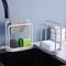 Detachable Kitchen Dishcloth Holder, Sink Sponge Holder, Rag Hanger, Bathroom Scrubber Brush Organizer, Storage Rack