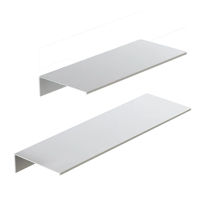 No Drilling Storage Rack Wall Shower Shelf Kitchen White Finish For Modern Bathroom Home SpaceSavin 0