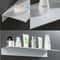 No Drilling Storage Rack Wall Shower Shelf Kitchen White Finish For Modern Bathroom Home SpaceSavin 2