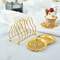 Kitchen Iron Small Dish Rack, Household Gold and Silver Triangular Shelves, Cupboard Dish Storage Draining Shelf
