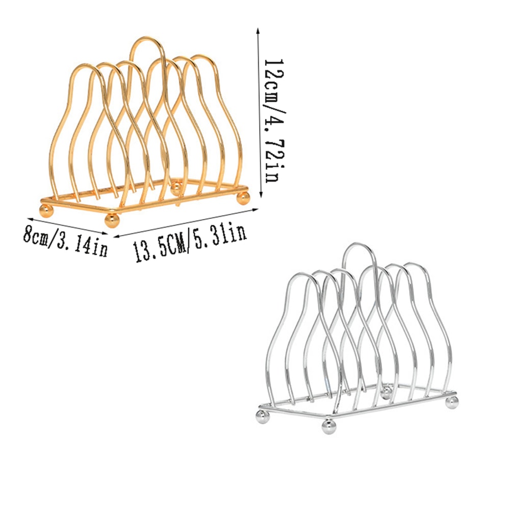 Kitchen Iron Small Dish Rack, Household Gold and Silver Triangular Shelves, Cupboard Dish Storage Draining Shelf