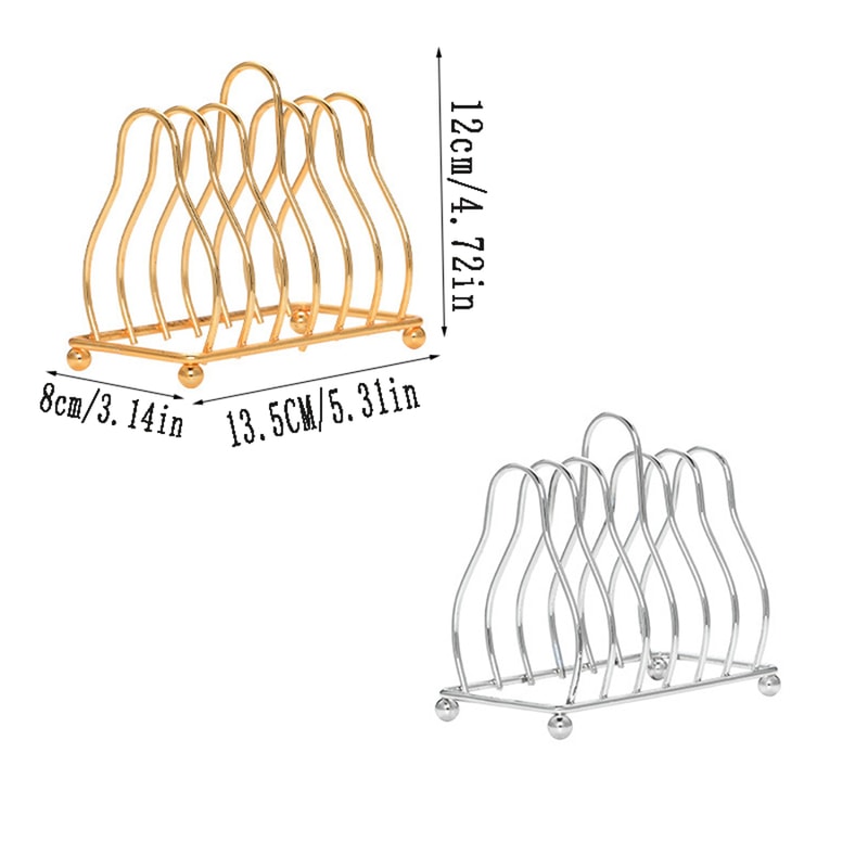 Kitchen Iron Small Dish Rack, Household Gold and Silver Triangular Shelves, Cupboard Dish Storage Draining Shelf