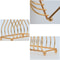 Kitchen Iron Small Dish Rack, Household Gold and Silver Triangular Shelves, Cupboard Dish Storage Draining Shelf