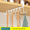 Kitchen Hanging Organizer Rack With Hooks Under Cupboard Paper Towel Holder Rags Hanger Cutting Boa 4