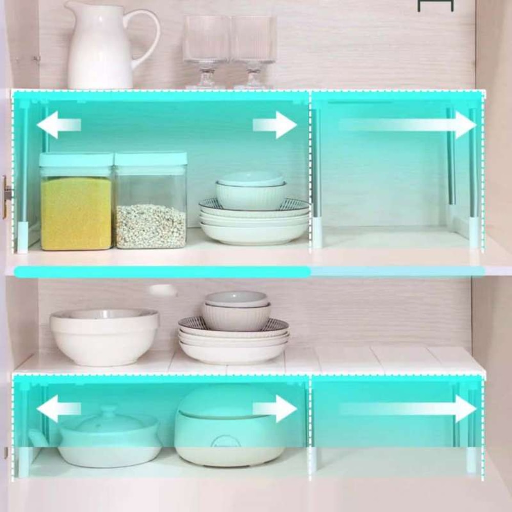 Stackable Storage Rack Wardrobe Layered Partition Rack Closet Sorting Shelves Telescopic Sink Holde 3