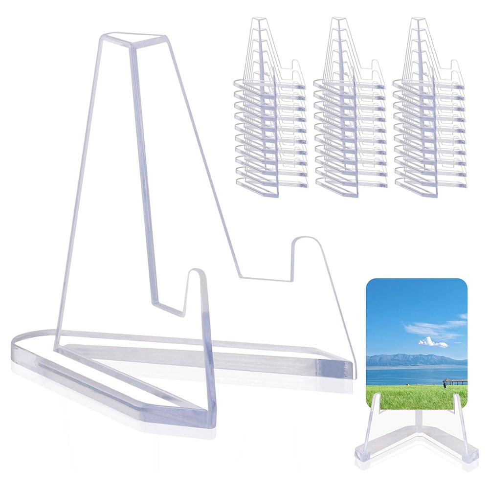 Clear Acrylic Coin Display Stand Holder, Small Easel Rack, Card Support, Commemorative Challenge Coins Capsule Holder