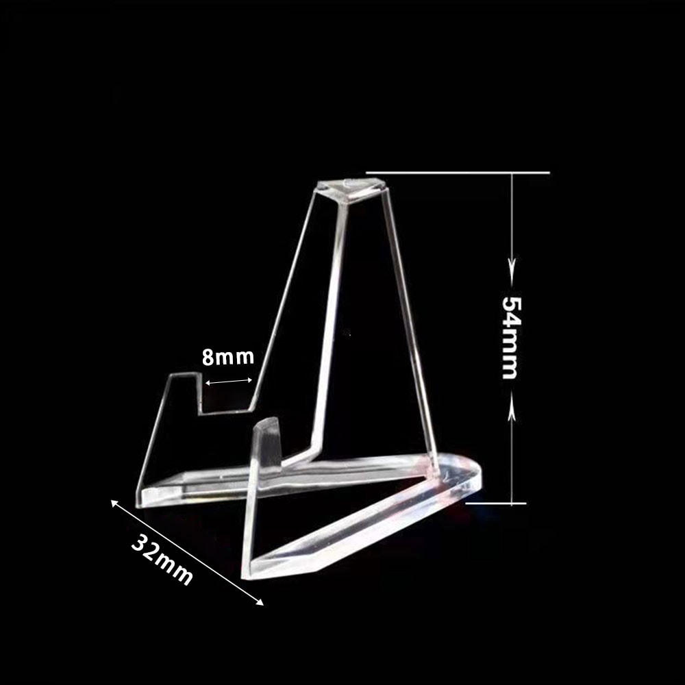 Clear Acrylic Coin Display Stand Holder, Small Easel Rack, Card Support, Commemorative Challenge Coins Capsule Holder