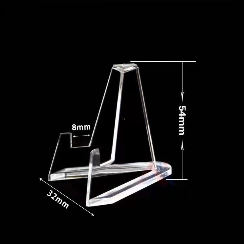 Clear Acrylic Coin Display Stand Holder, Small Easel Rack, Card Support, Commemorative Challenge Coins Capsule Holder