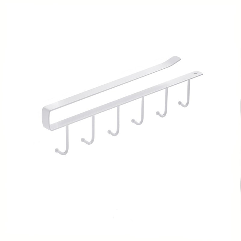 Cabinet Mug Hook Hanging Cup Holder Multi Functional Wardrobe Row Hook Organizer Save Storage Space 7