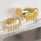 Gold Sponge Holder for Kitchen Sink, Removable with Strong Suction Cup, Rustproof Aluminum Sink Caddy for Sponge