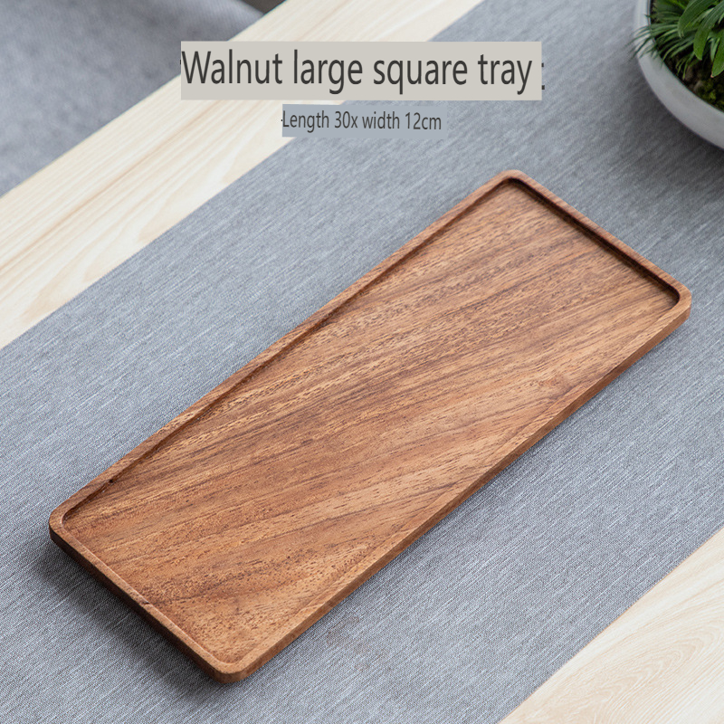 Rectangular Wooden Platters for Food, Long Charcuterie Board, Acacia Wood Serving Tray for Party Home Decor