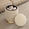 Makeup Stool Bedroom Multi Functional Storage Vanity Stool Cream Style Nail Circular Low Stool With 1
