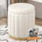 Makeup Stool Bedroom Multi Functional Storage Vanity Stool Cream Style Nail Circular Low Stool With 6