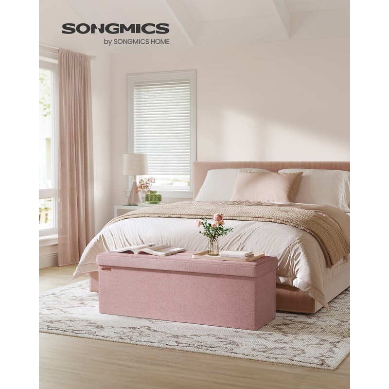 Mazie Collection Folding Storage Ottoman Bench Ottoman Foot Rest End Of Bed Bench Storage Chest 1