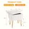 Fur Living Room Hidden Storage Stools And Ottomans Padded Makeup Seat Anti Slip Adjustable Feet 2