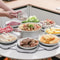 Dining Table Rotating Food Tray Foldable Space Saving Dish For Outdoor Family Picnic Easy Assemble 2