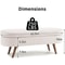 LinenCovered Storage Ottoman Bench FlipTop With Safety Hinges Stylish Home Storage Solution 2