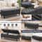 Large Upholstered Storage Ottoman Bench With Safety Hinges Spacious Capacity For Living Room Bedroo 1