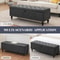 Large Upholstered Storage Ottoman Bench With Safety Hinges Spacious Capacity For Living Room Bedroo 6