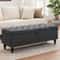 Large Upholstered Storage Ottoman Bench With Safety Hinges Spacious Capacity For Living Room Bedroo 0