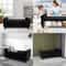 Velvet Upholstered Storage Ottoman With Arms For Bedroom Black ButtonTufted Bench For Hallway Foot 1