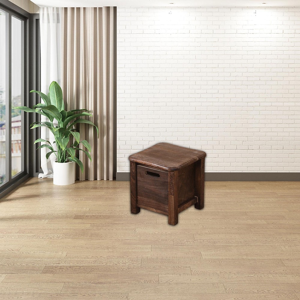 Solid Wooden Nordic Storage Stool With Drawer Bedside Bench For Apartment Entrance Hallway Change S 4
