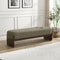 Minimalist Dark Green Ottoman Bench Wooden Sofa Footrest For Living Room Bedroom End Of Bed Storage 0