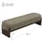 Minimalist Dark Green Ottoman Bench Wooden Sofa Footrest For Living Room Bedroom End Of Bed Storage 1