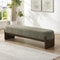 Minimalist Dark Green Ottoman Bench Wooden Sofa Footrest For Living Room Bedroom End Of Bed Storage 3