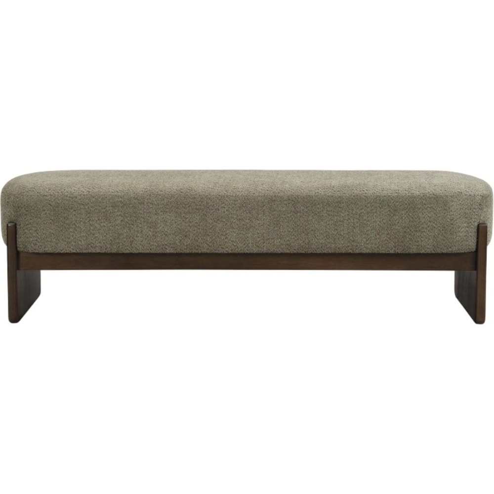 Minimalist Dark Green Ottoman Bench Wooden Sofa Footrest For Living Room Bedroom End Of Bed Storage 4