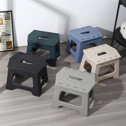 adult folding footstool for living room, kitchen and bathroom shower stool, waterproof plastic portable travel stool
