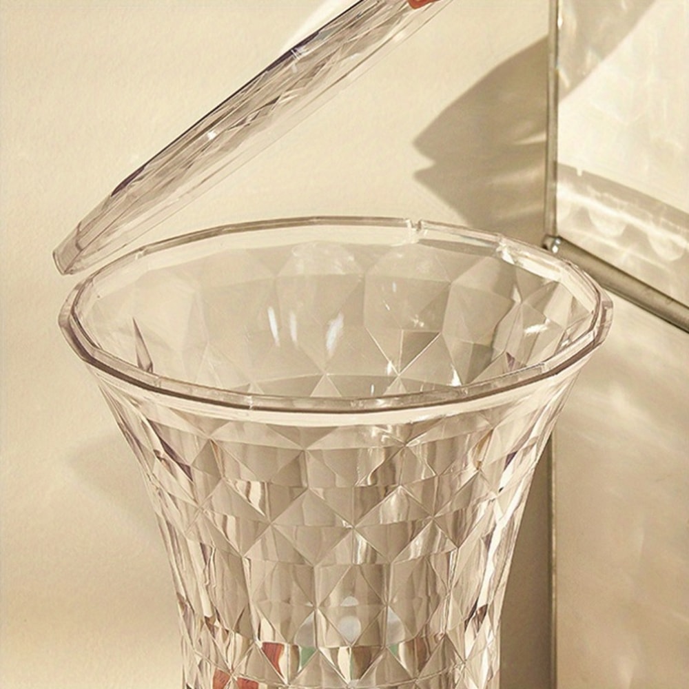 Storage Stool, Luxurious Acrylic Transparent Stool, Multi-purpose Bathroom Stool & Living Room Stool, Modern Decorative