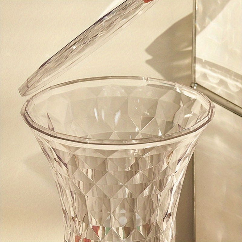 Storage Stool, Luxurious Acrylic Transparent Stool, Multi-purpose Bathroom Stool & Living Room Stool, Modern Decorative