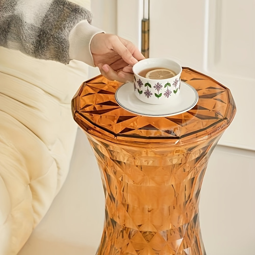 Storage Stool, Luxurious Acrylic Transparent Stool, Multi-purpose Bathroom Stool & Living Room Stool, Modern Decorative