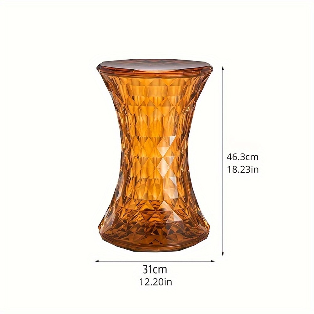 Storage Stool, Luxurious Acrylic Transparent Stool, Multi-purpose Bathroom Stool & Living Room Stool, Modern Decorative